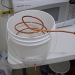 Coil of copper in bucket