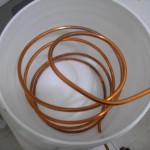 Coil of copper in bucket